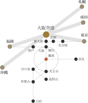 大阪の中心地「ミナミ」の心斎橋駅・難波駅から徒歩4分の好立地